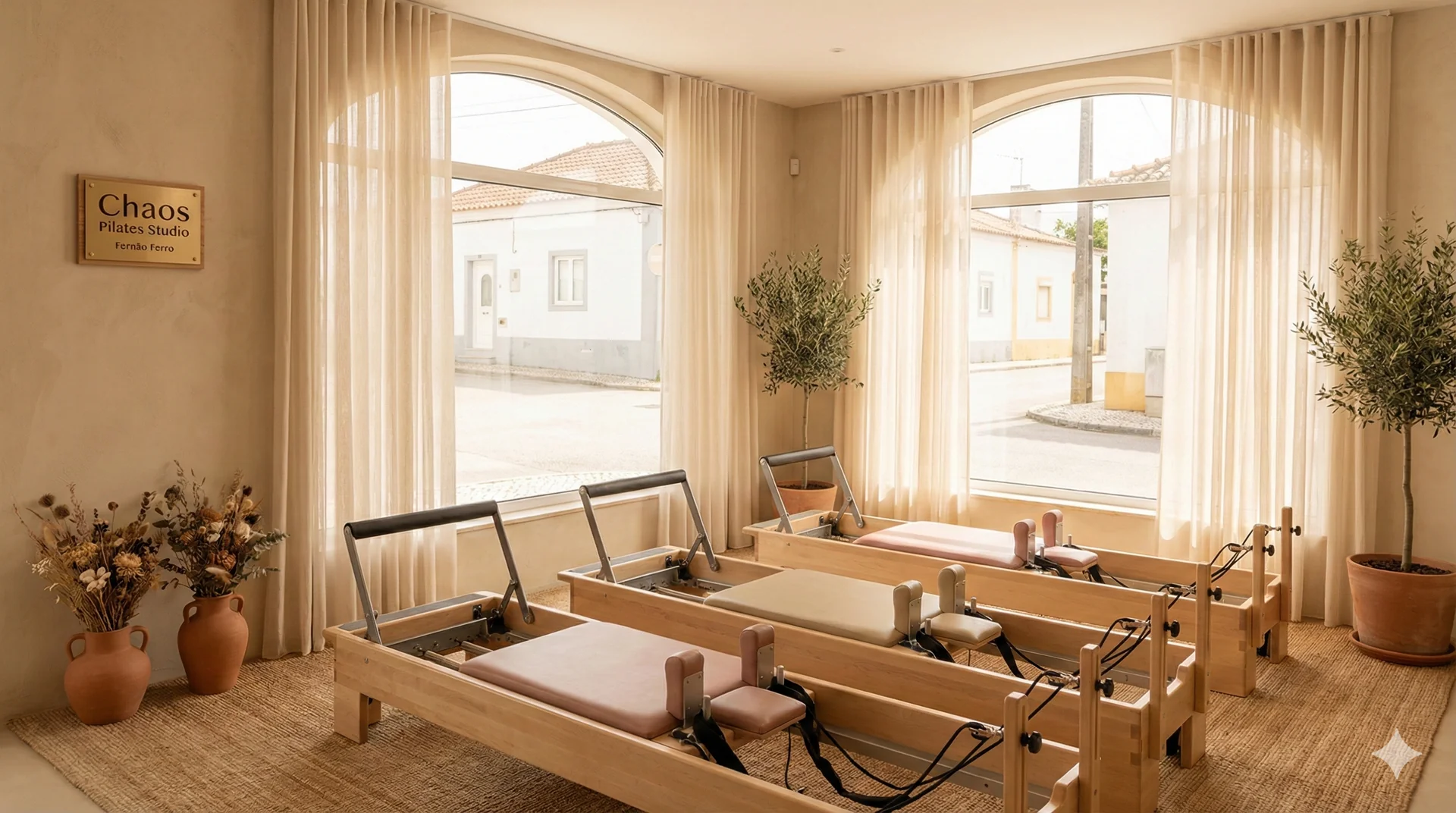 Chaos Pilates studio Fernão Ferro — contact us, reformer and mat pilates